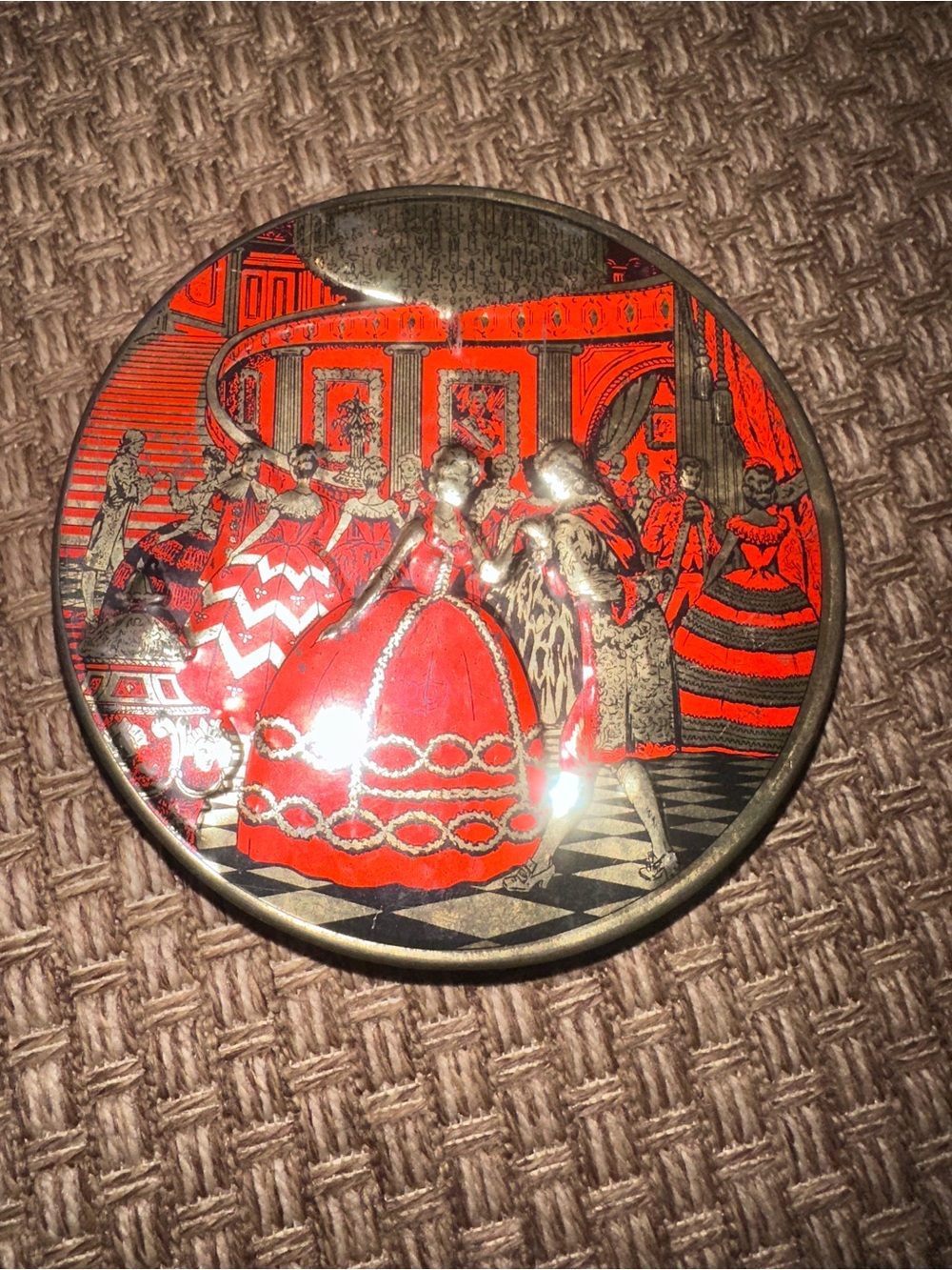 1940s Fruitcake Cookie Tin Storage Tin